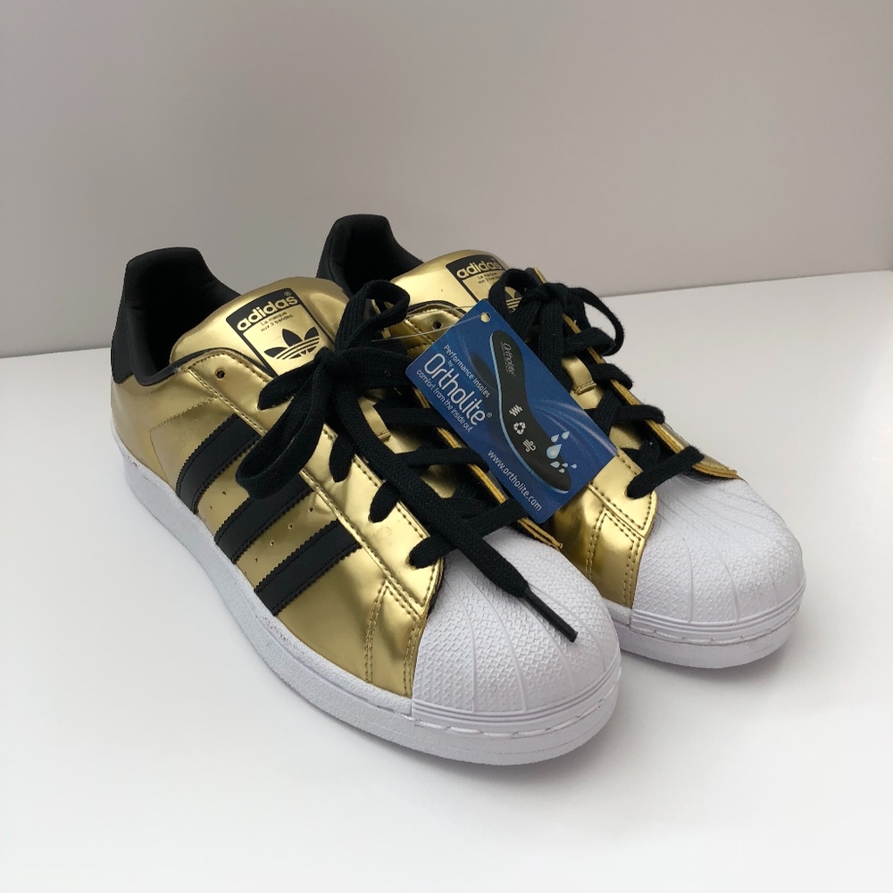 Womens Adidas Originals Superstar Gold Size 8 NEW